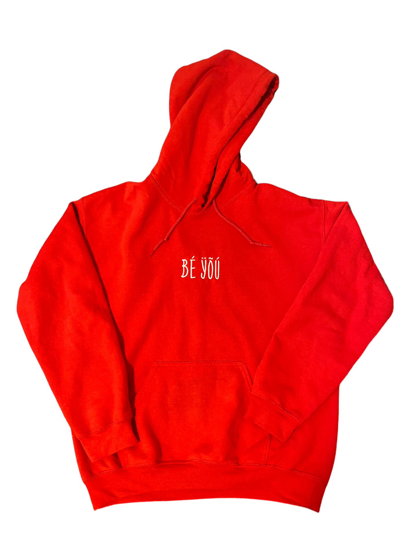 BÉ ŸÕÚ Embroidered Red Hoodie