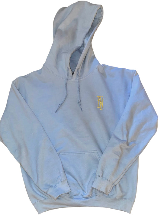 Embroidered light blue Logo Hoodie
